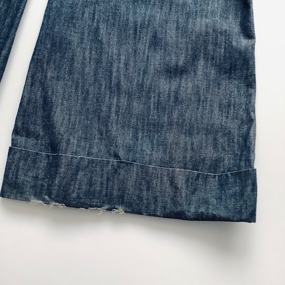 Y2K Blue Denim Wide Leg Flared Trouser Jeans - Picture 7 of 8